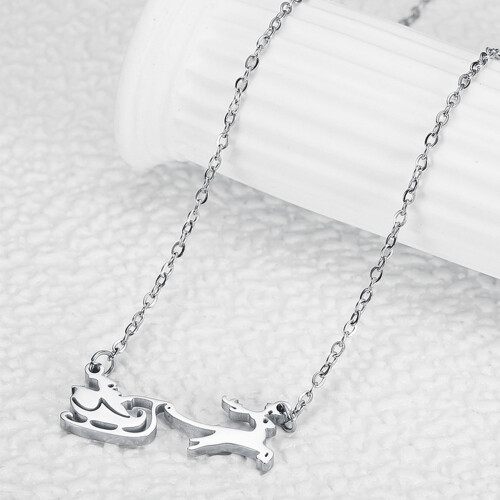 Locket Necklace with Photos and Initial Charm, 1 Piece 2
