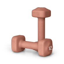 Par de mancuernas de neopreno de 12 lb para entrenamientos en casa - Diseño antideslizante - Naranja