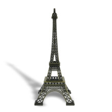 Statue décorative Tour Eiffel 48 cm (19 pouces) en alliage métallique finition bronze, modèle EF19-86195