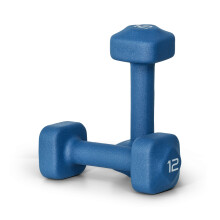 Par de Mancuernas de Neopreno de 12 lb para Ejercicios en Casa - Diseño Antideslizante - Azul