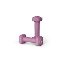Par de mancuernas de neopreno de 2 lb para entrenamientos en casa - Diseño antideslizante - Púrpura