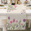 Easter Bunny Table Runner Clear Print Vibrant Color 7