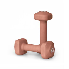 Par de Mancuernas de Neopreno de 8 lb Tone Fitness para Entrenamientos en Casa - Diseño Antideslizante - Naranja