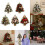 Mini Christmas Tree 17.7 inch Artificial Tabletop Tree with 5