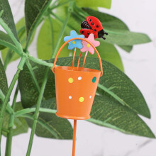 Metal Flower Pot Plug-In Stake for Outdoor Garden Decoration