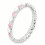 Sterling Silver Heart Ring Pink White Enamel 3
