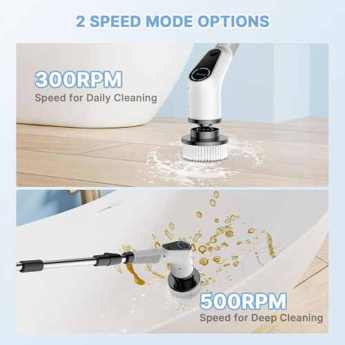 Electric Spin Scrubber with 8 Replacement Heads 2