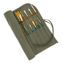 U.S. Art Supply Deluxe Malerpinsel Halter & Organizer Tasche - 24 Fächer - Schützt Künstler Pinsel