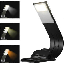 (Noir) Lampe de lecture USB lumière LED, lampe de lecture 3 couleurs pour
