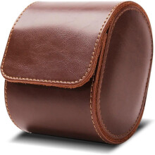 Étui de voyage pour montre, boîte de rangement pour montre individuelle pour homme, présentoir portable en cuir PU.