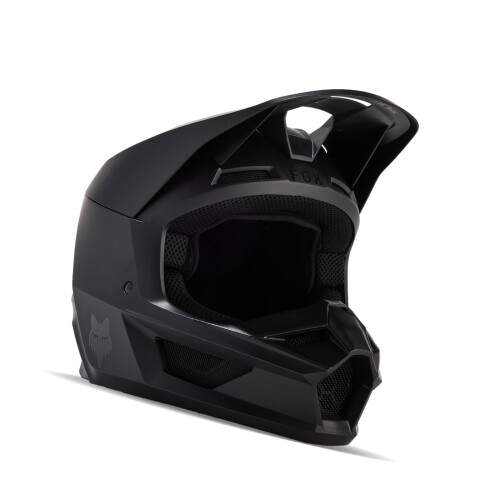 Casco Motocross Fox Racing Unisex V1 Core, Nero Opaco, Piccolo