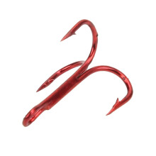 Fishing Hook Red Treble Hook High Carbon Steel 100pcs