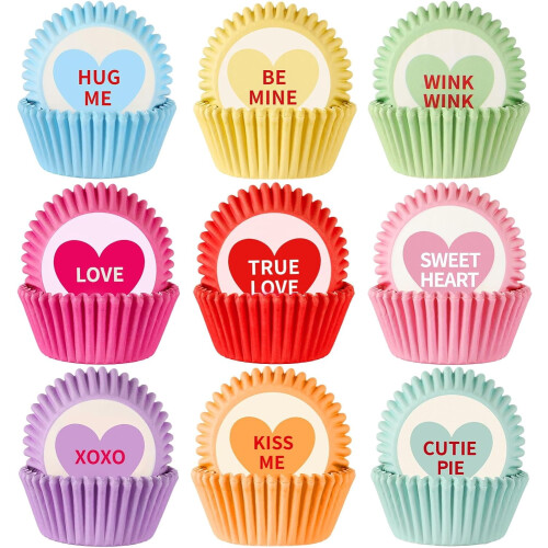 Valentine's Day cupcake liners heart design 450 pcs