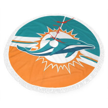 Dolphins Christmas Tree Skirt Fringe 30 36 48 Inch