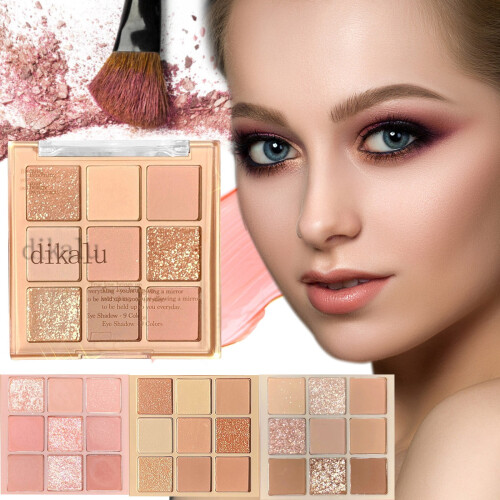 Paleta de Sombras Matte Nude Shimmer com 9 Cores 1