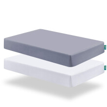 Biloban Pack en Play Hoeslakens, 2-Pack Geschikte Hoeslakens voor Graco Pack n Play Matras, Neutrale Speelbed Hoeslakens