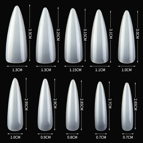 Acrylic Nail Forms Coffin Shape 500pcs 1