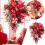 Christmas candy cane wreath red white teardrop 1 piece 1