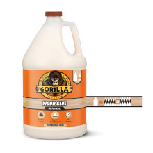 Gorilla Houtlijm, Natuurlijke Houtkleur, 1 Gallon Fles (Verpakking van 1) - Waterbestendig voor Binnen- en Buitenprojecten