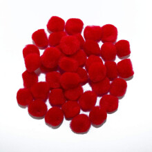 0.5 inch Rode Kleine Handwerk Pom Poms 100 Stuks