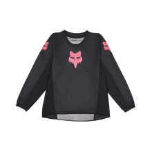 Fox Racing Kids Girls Blackout Motocross Jersey, Black/Black, Kids Medium