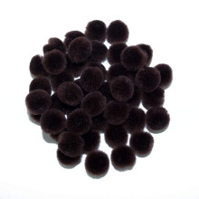 0.5 inch Bruine Kleine Knutsel Pom Poms 100 Stuks