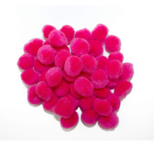 0.75 inch Neon Roze Mini Craft Pom Poms 100 Stuks