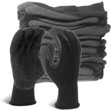 Evridwear Crinkle Latex Gummihandschuhe für Sicherheit bei der Arbeit für Männer und Frauen (X)