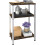 3-Tier Side Table Heavy Duty Rustic Brown White 1