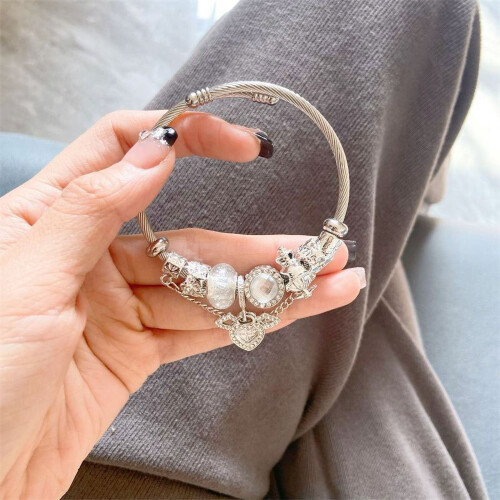 Pulsera ajustable y extraíble de acero de titanio 2