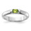 Sterling Silver Lime Green Oval CZ Ring QR4353 1