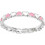 Sterling Silver Heart Ring Pink White Enamel 1