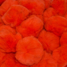 2,5 Inch Oranje Grote Knutsel Pom Poms 15 Stuks