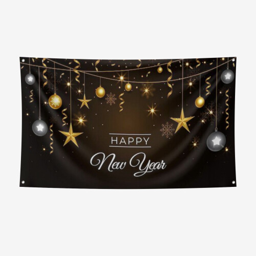 Christmas New Year banner 3x5 ft party backdrop