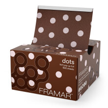 Framar Chocolate Polka Dots Hair Foils For Highlighting - Pop Up Hair Foil For Hair Highlighting, Highlight Foils For Hair, Salon Foils For Hair Styli