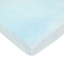 American Baby Company Heavenly Soft Chenille Fitted Mini Crib Sheet 24" x 38", Warm Chenille Sheet, Blue