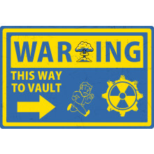 Flinelife Fallout Shelter Bord, 8x12, Garage Decor, Man Cave Bord, Game Room Decor