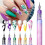 Kit para prática de unhas acrílicas com pincéis e ferramentas. 8