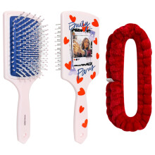 Set Spazzola per Capelli e Fascia Spa LUV HER per Bambine - Emily in Paris - Kit Divertente per Pettinare e Cura della Pelle