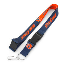 Aminco NCAA Auburn Tigers Slogan Lanyard, Blauw, 22"