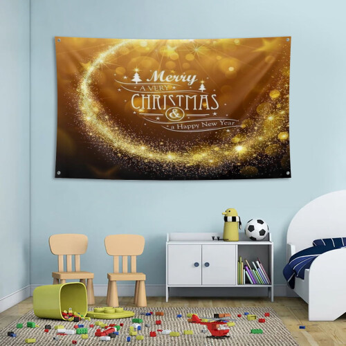 Christmas and New Year Banner 3x5 FT 1
