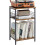 Record Player Stand 3-Tier Rustic Brown Holds 100+ Albums 1
