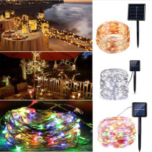 Solar Fairy Lights Warm White 20M 200LEDs 8 Modes Waterproof