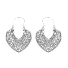 Alloy Vintage Circular Hollow Earrings for Women
