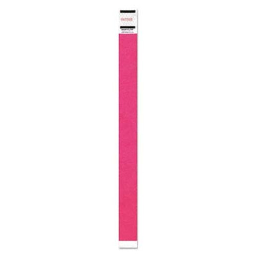 Advantus Neon Tyvek Armband - 500 / Pack - Neon Rosa - Tyvek