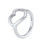 Anillo de plata de ley 925 con corazón rosa y circonita. 6