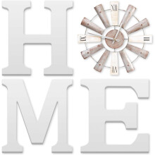 Farmhouse Windmill Clock Wall Sign Black