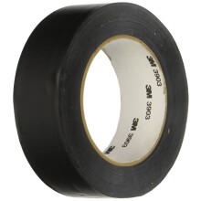3M 3903 Vinyl Duct Tape Roll - 4 in. x 150 ft. Black, Moisture, Chemical Resistant, Rubber Adhesive Tape with Embossed Vinyl Backing.