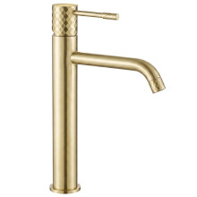 Bathroom Faucet Rea Lungo Diamond Brush Gold High