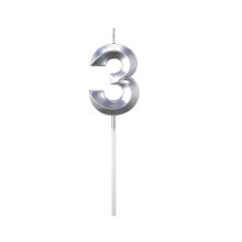 Birthday Candle Number Topper Multicolor 3D 1 Piece